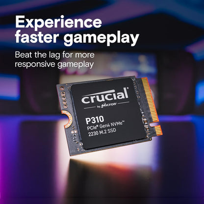 Crucial P310 2TB PCIe Gen4 2230 NVMe M.2 SSD - Up to 7,100 MB/s - Uplevel Your