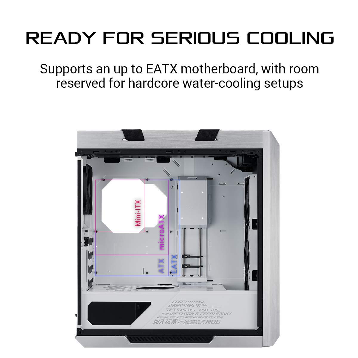 ASUS ROG Strix Helios GX601 White Edition RGB Mid-Tower Computer Case for ATX/