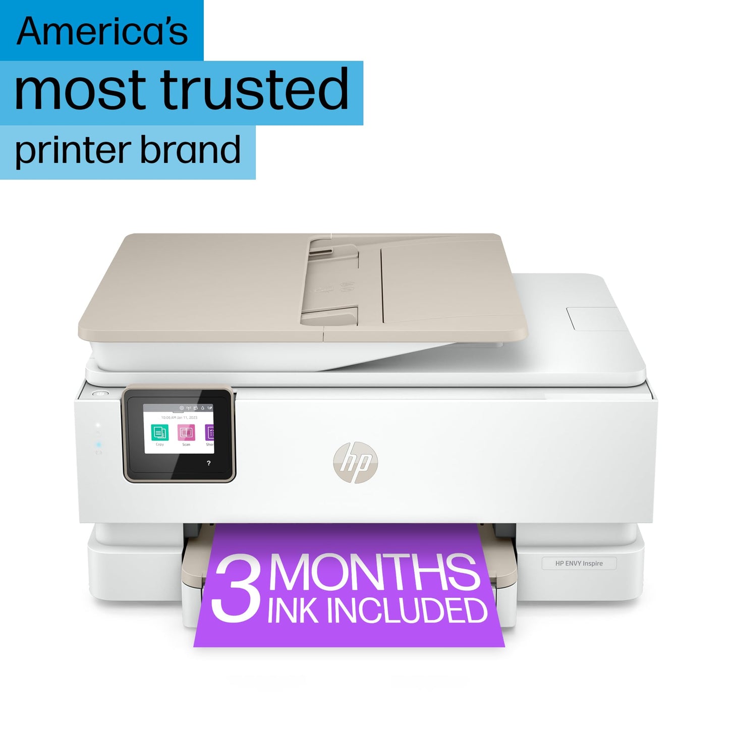 HP Envy Inspire 7955e Wireless Color All-in-One Printer with Bonus 3 Months