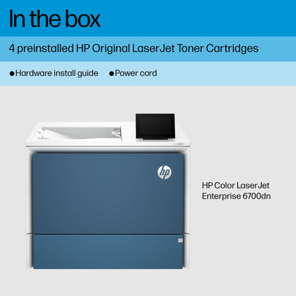 HP LaserJet Enterprise 6700dn Desktop Wireless Laser Printer Color 6QN33ABGJ