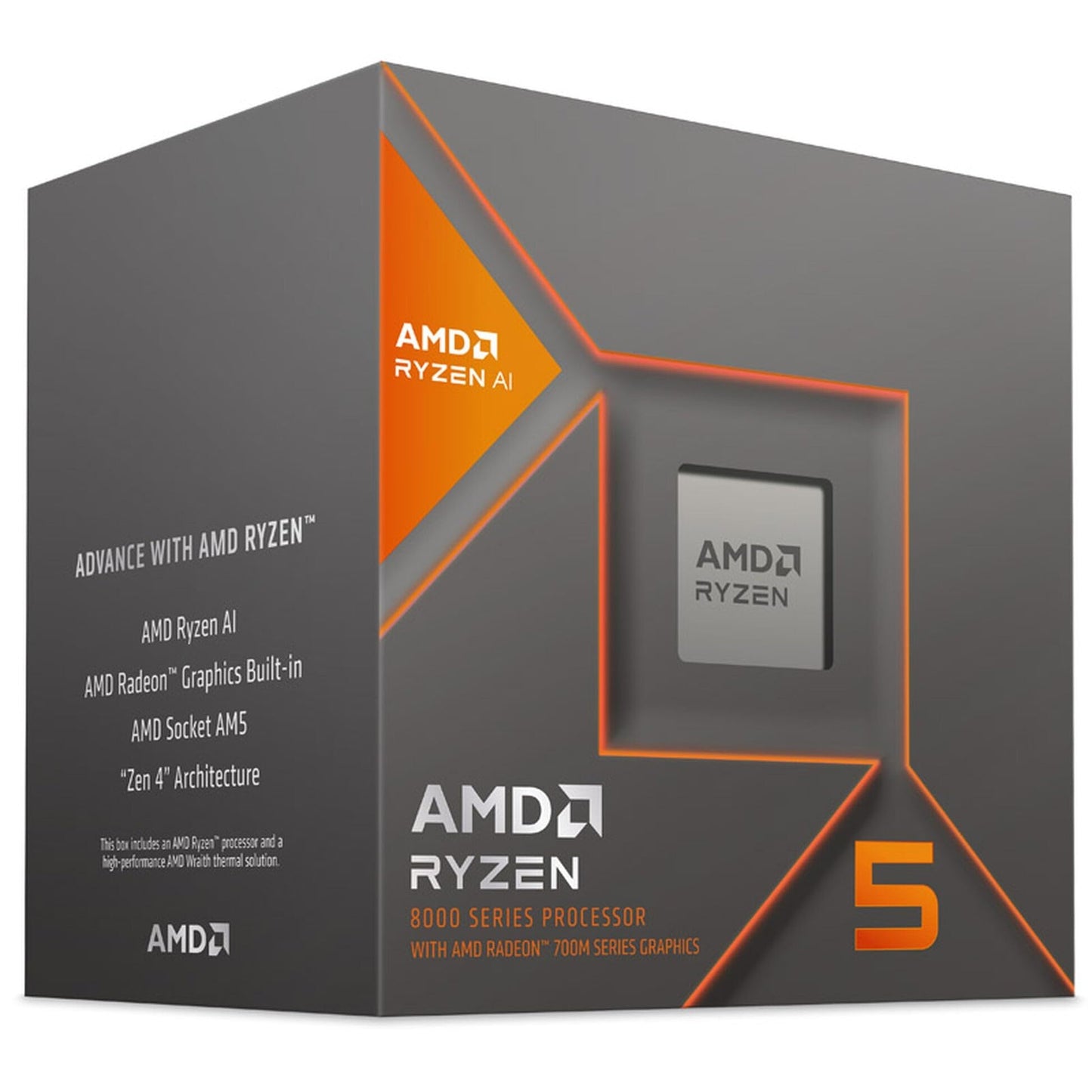 AMD Ryzen 5 8600G - Ryzen 5 8000-G Series 6-Core 4.3 GHz Socket AM5 65W AMD