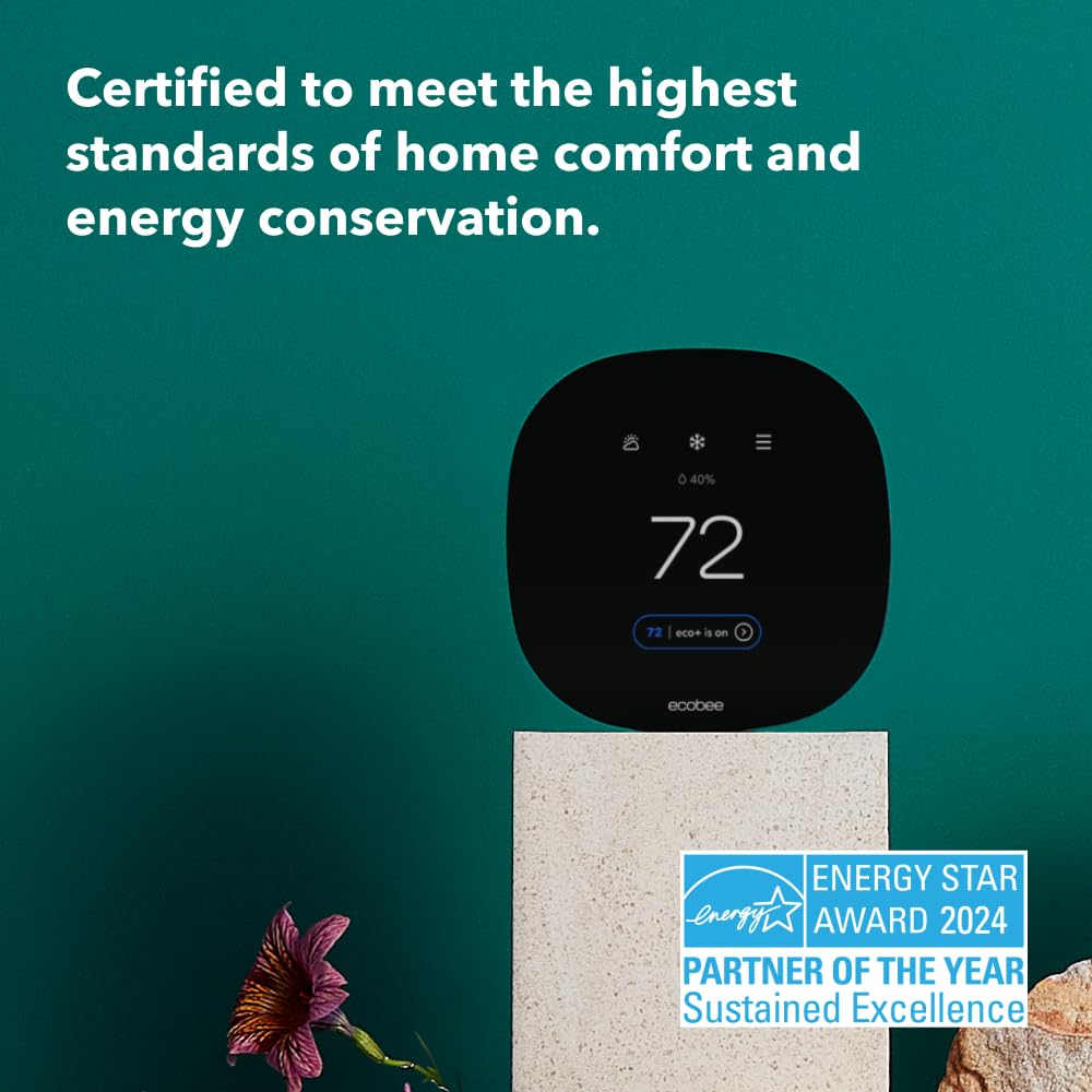 ecobee Lite SmartThermostat, Black, EB-STATE3LT-02 3 lite - 7 Day Programmable