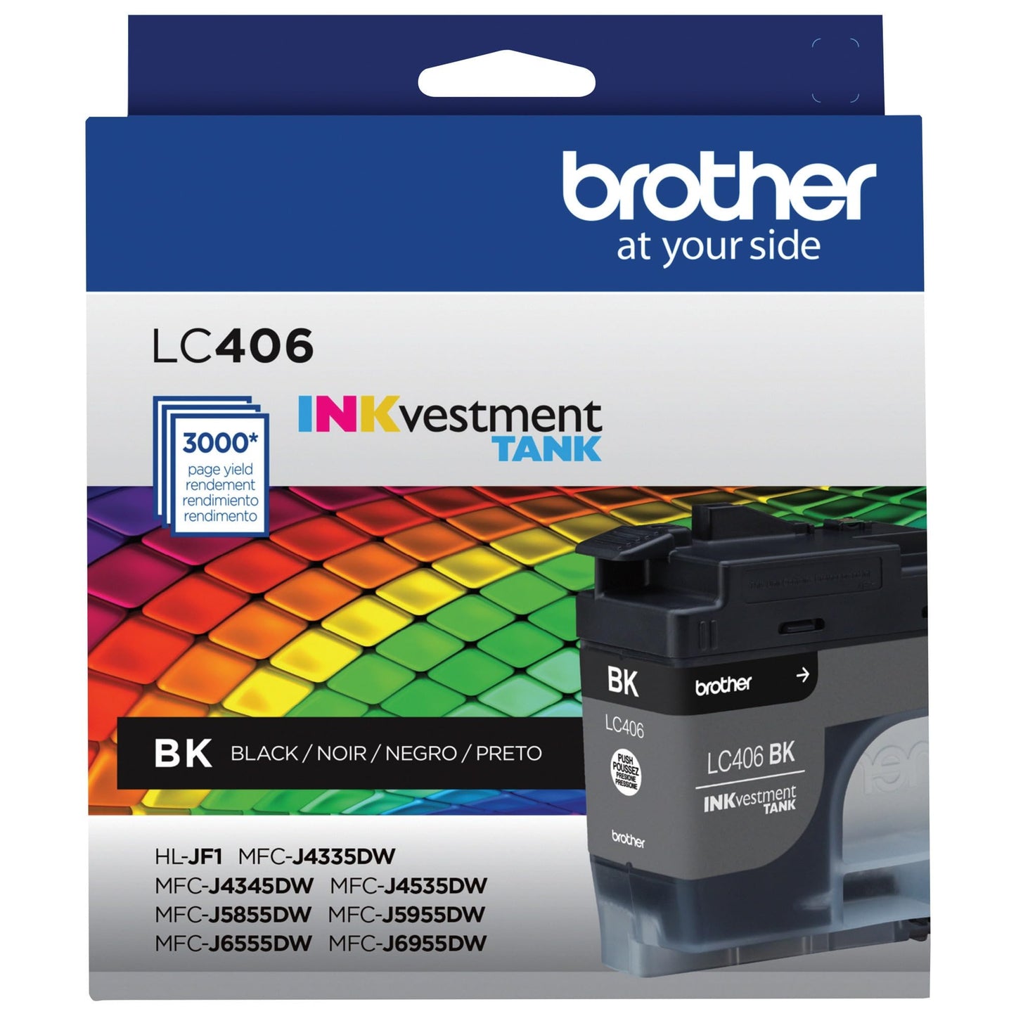 Brother LC406BKS INKvestment Ink 3000 Page-Yield Black