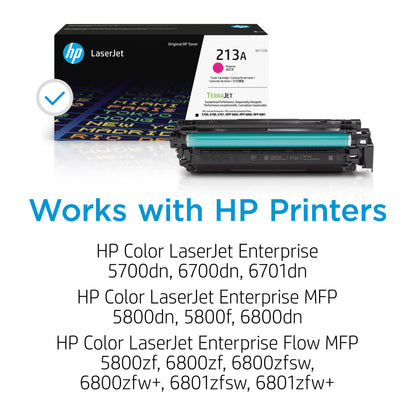 HP 213A TerraJet LaserJet Toner Cartridge - Magenta  W2133A