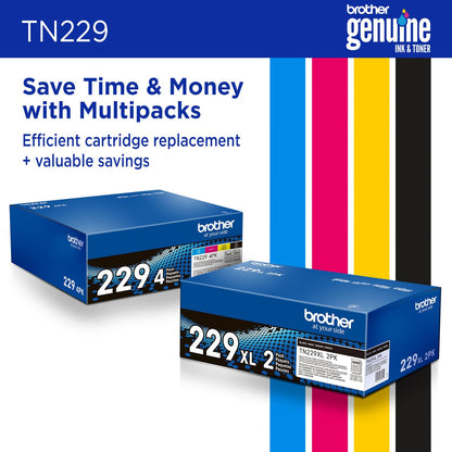 Brother Genuine TN229M Standard Yield Magenta Toner Cartridge