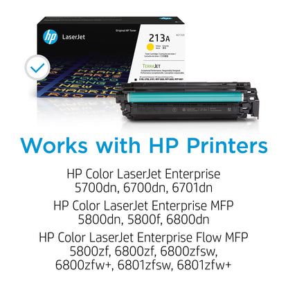 HP 213A TerraJet LaserJet Toner Cartridge - Yellow  W2132A