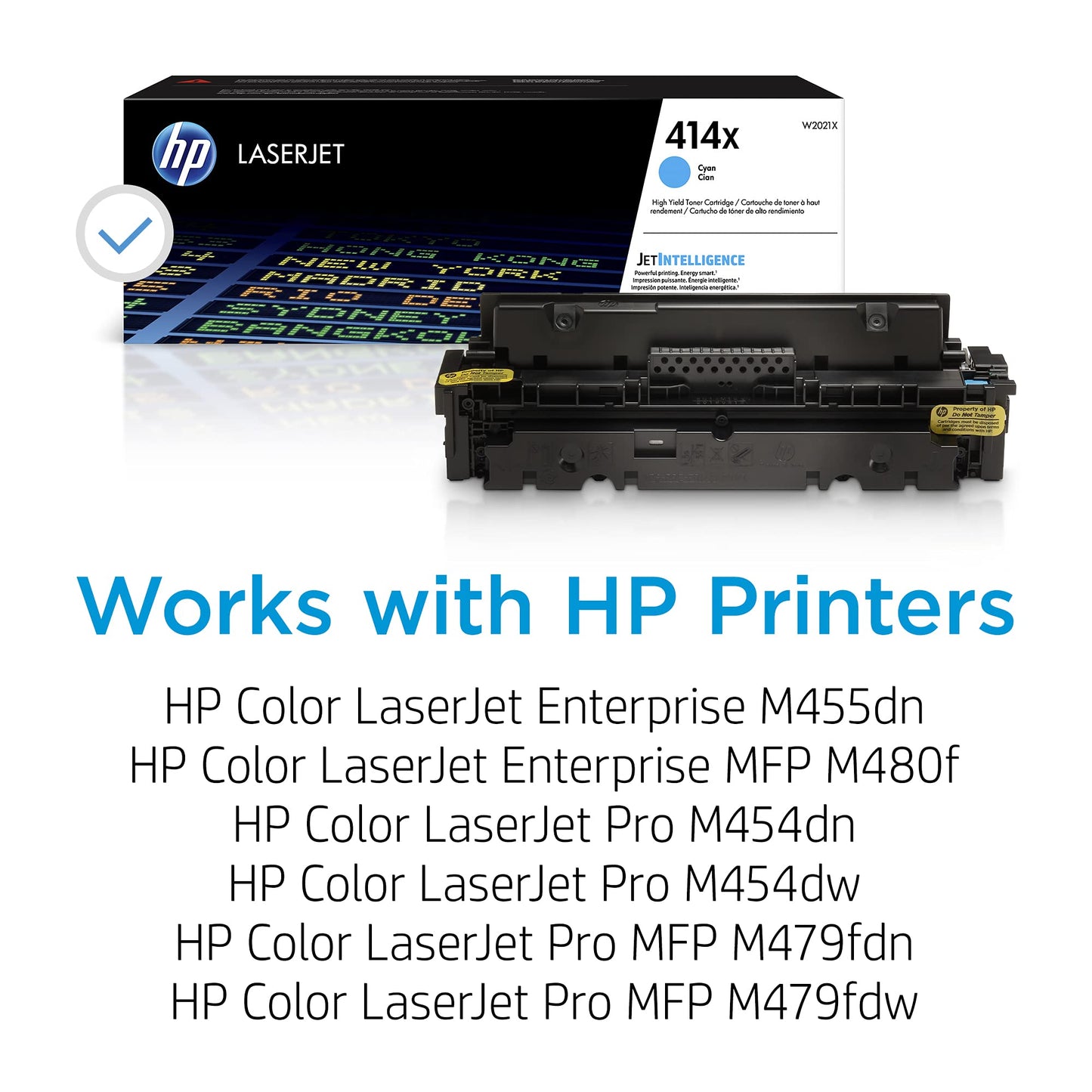 HP 414X High Yield LaserJet Toner Cartridge - Cyan