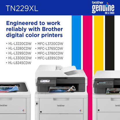 Brother Genuine TN229XLM High-yield Magenta Toner Cartridge