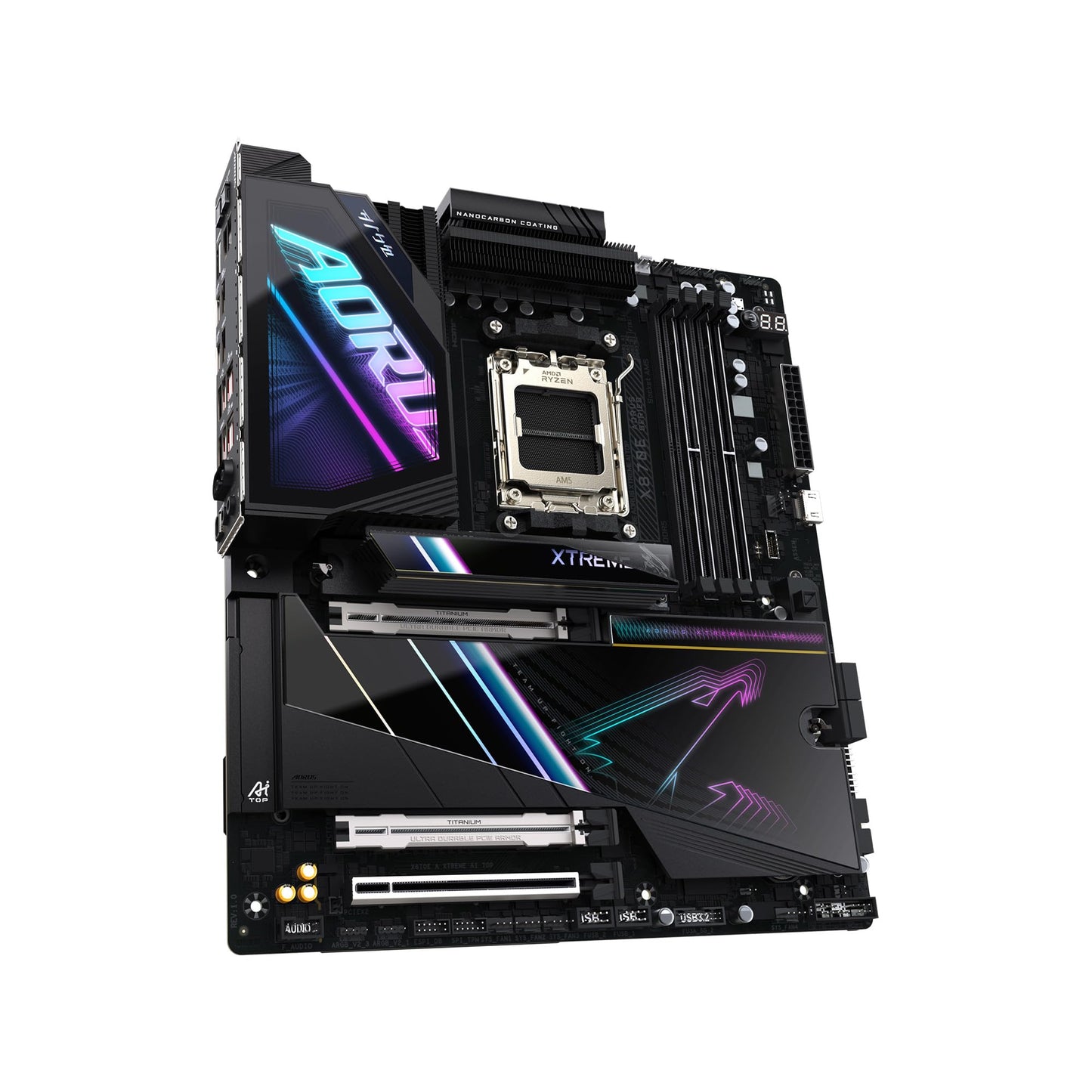 GIGABYTE X870E AORUS XTREME AI TOP AMD AM5 LGA 1718 Motherboard, E-ATX, DDR5, 4x