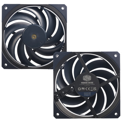 Cooler Master Mobius 120 OC High Performance Interconnecting Ring Blade Fan, PWM