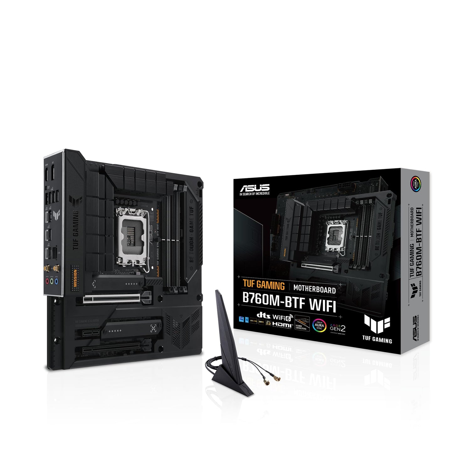 ASUS TUF GAMING B760M-BTF WIFI Intel® B760 (LGA 1700) mATX motherboard with