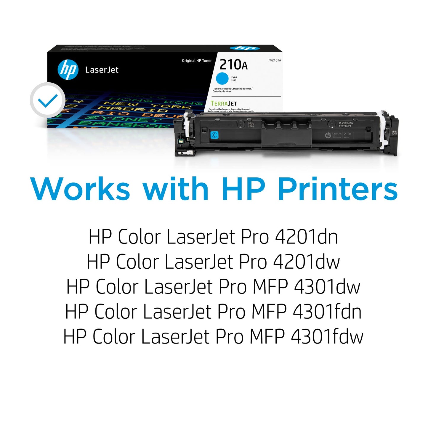 HP 210A Cyan Original LaserJet Toner Cartridge  W2101A