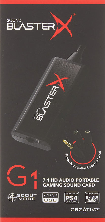 Creative Sound BlasterX G1 7.1 Portable HD Gaming USB DAC and Sound Card