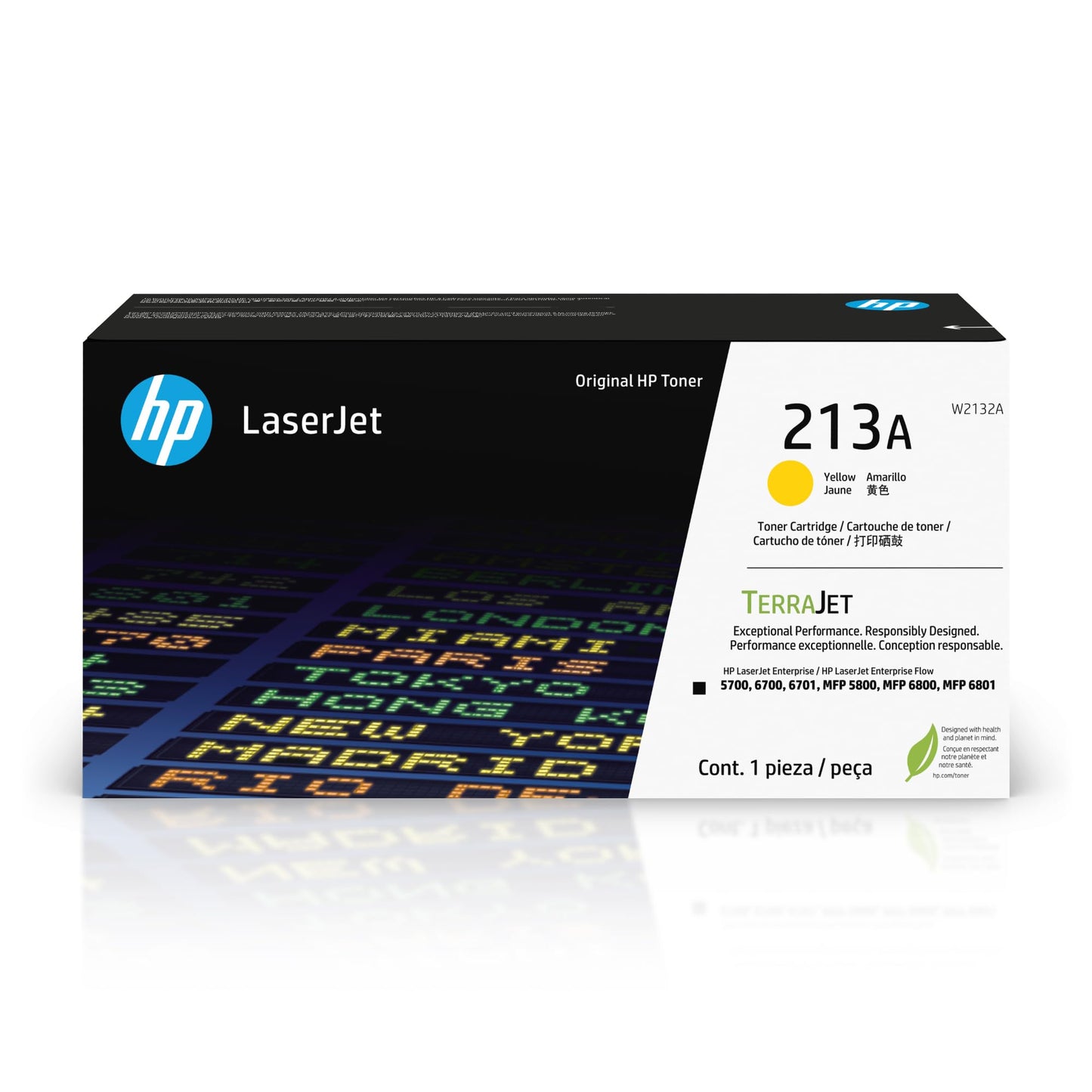 HP 213A TerraJet LaserJet Toner Cartridge - Yellow  W2132A