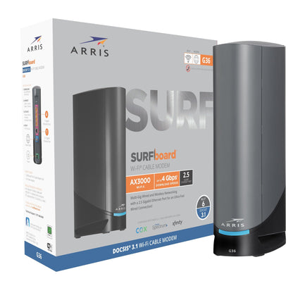 ARRIS SURFboard G36 DOCSIS 3.0 Wi-Fi 6 Cable Modem/Wireless Router