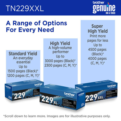 Brother Genuine TN229XXLBK Super High-yield Black Toner Cartridge