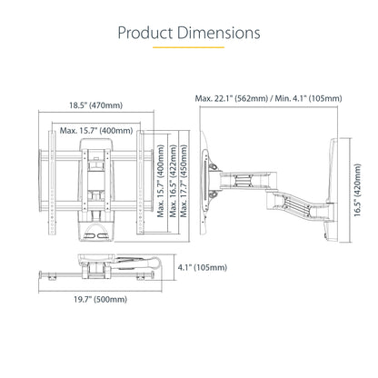 ARTICULATING TV WALL MOUNT -