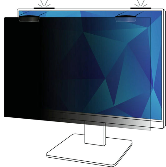 3M Privacy Screen Filter Black - For 23" Widescreen LCD Monitor - 16:9 - Scratch