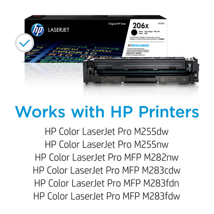 HP 206X Toner Cartridge Black W2110X  High Yield for M255dw, M283fdw, M283cdw