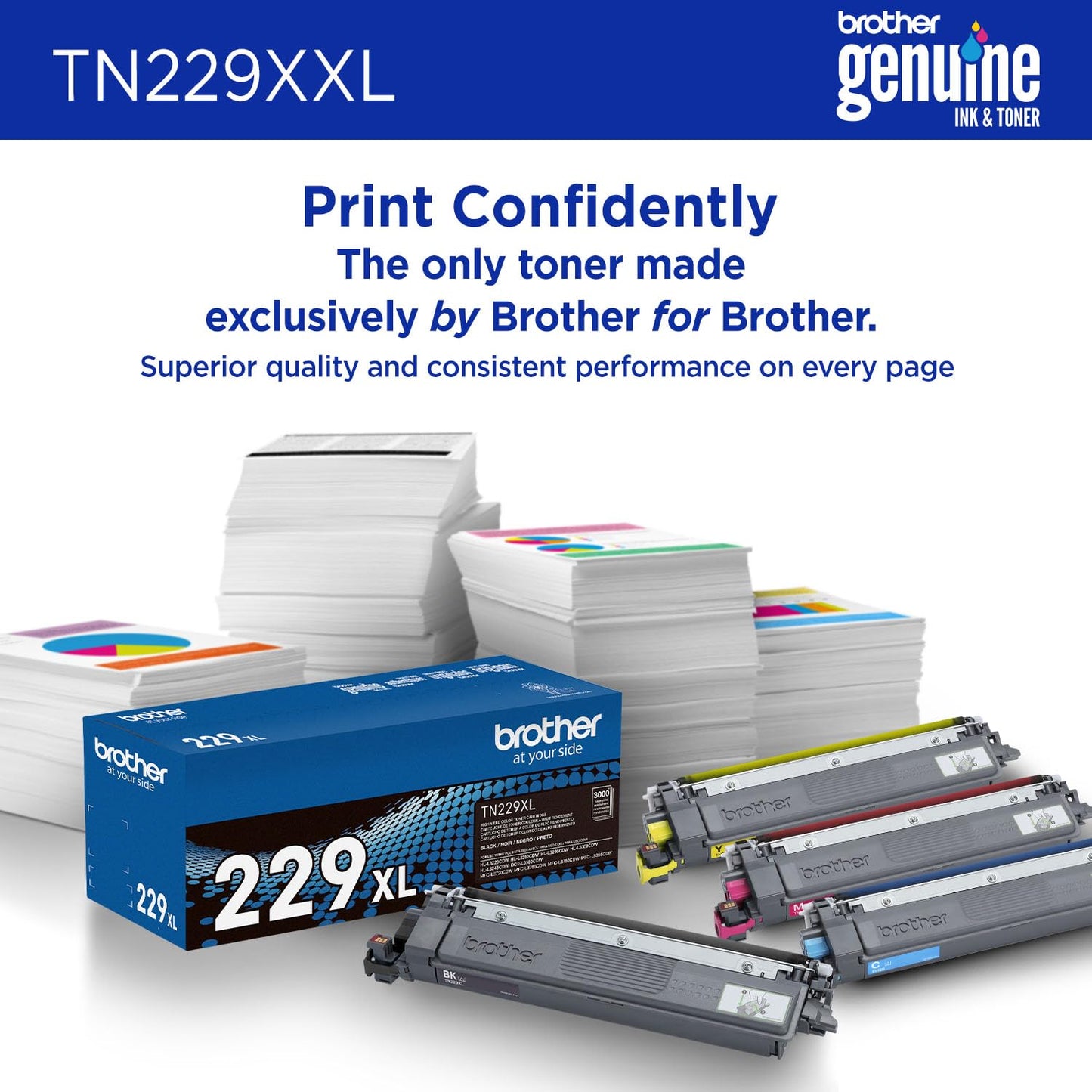 Brother Genuine TN229XXLBK Super High-yield Black Toner Cartridge