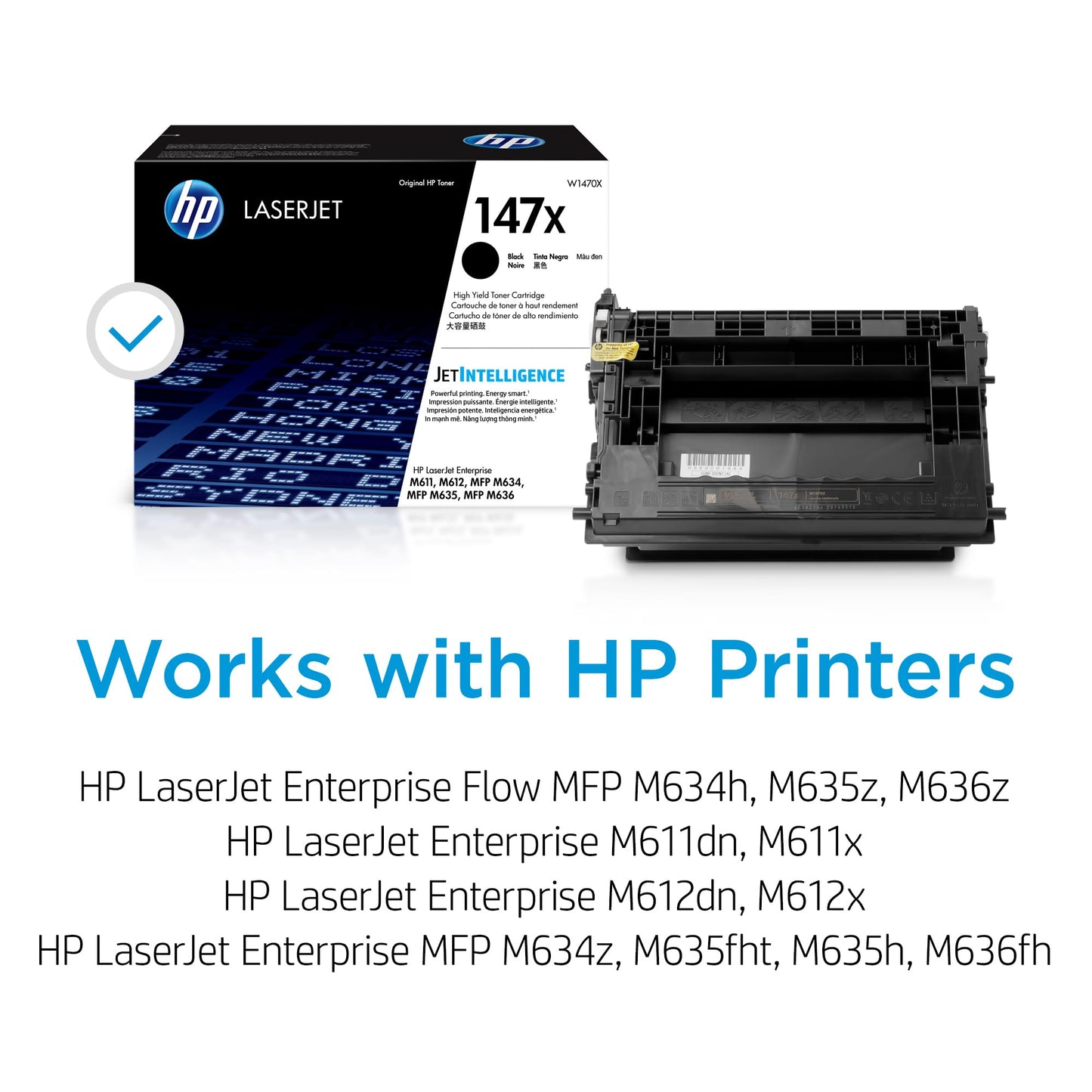 HP 147X High Yield Black Original LaserJet Toner Cartridge, W1470X