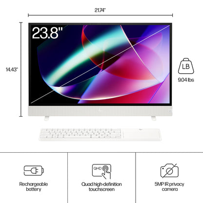 HP Envy Move 23.8" inch All-in-One Desktop Touch QHD 2560x1440 300 Nit Display