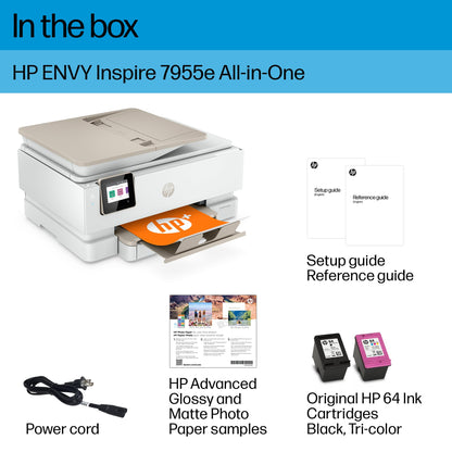 HP Envy Inspire 7955e Wireless Color All-in-One Printer with Bonus 3 Months