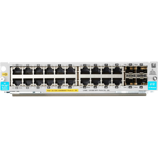 HPE Aruba 20-port 10/100/1000BASE-T PoE+ / 4-port 1G/10GbE SFP+ MACsec v3 zl2