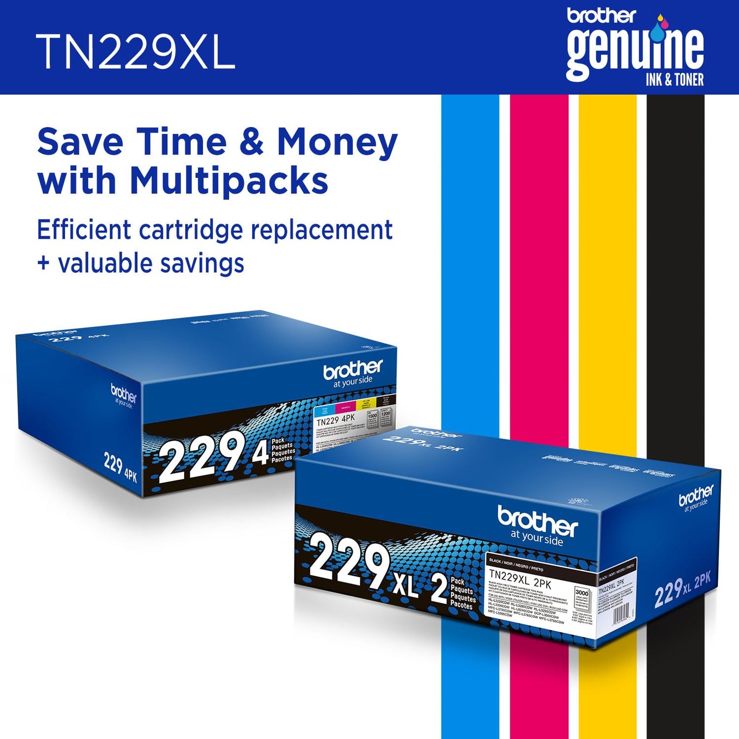 Brother Genuine TN229XLC High-yield Cyan Toner Cartridge