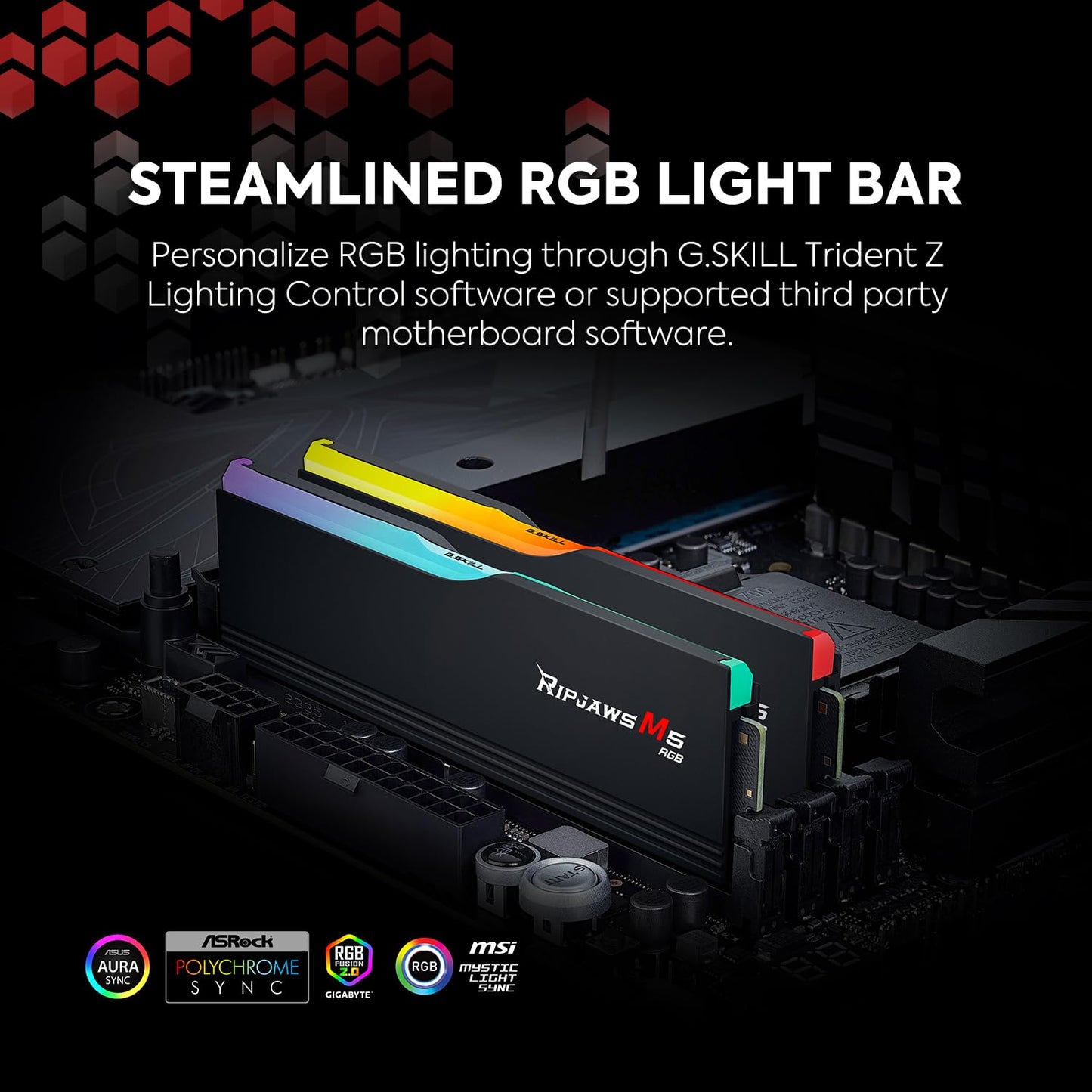 G.SKILL Ripjaws M5 RGB Series 64GB (2 x 32GB) 288-Pin PC RAM DDR5 6000 (PC5