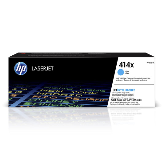 HP 414X High Yield LaserJet Toner Cartridge - Cyan