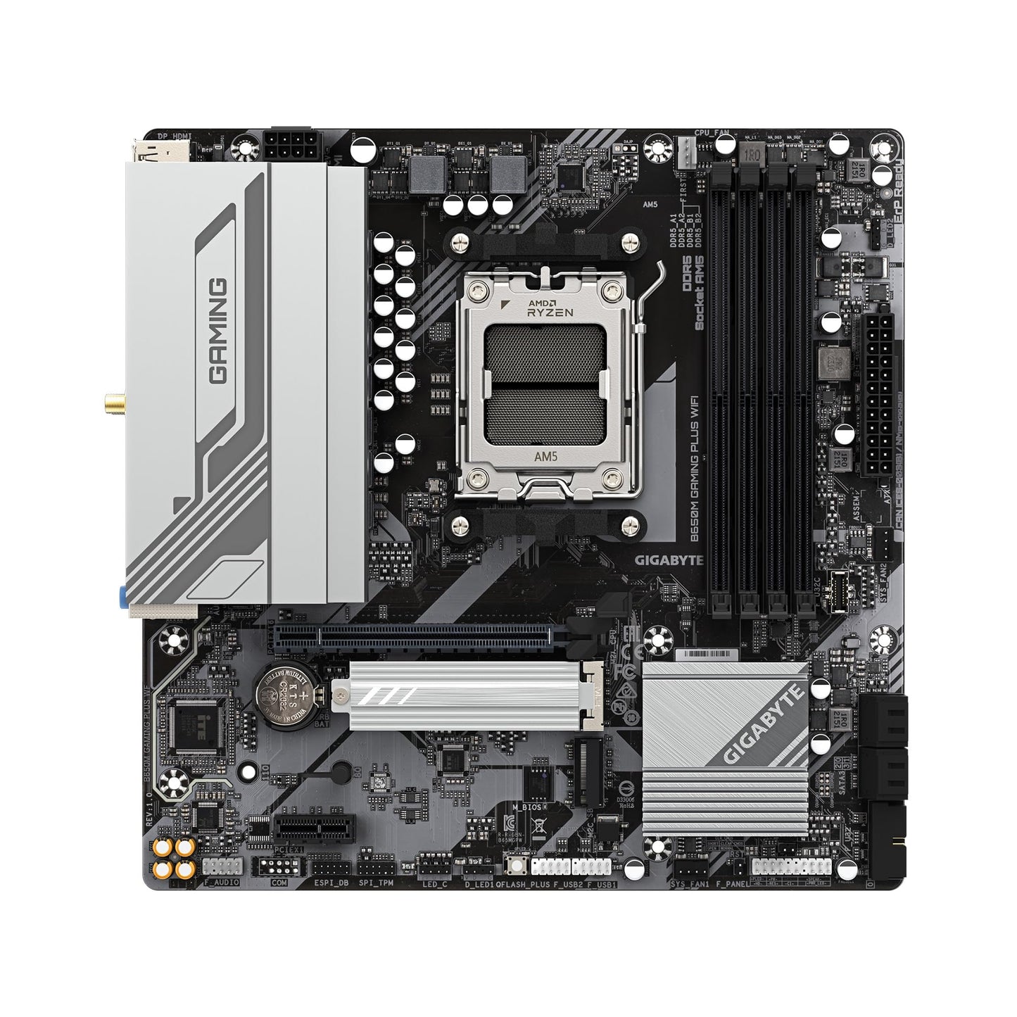 GIGABYTE B650M GAMING PLUS WIFI AM5 LGA 1718 AMD B650 M-ATX, DDR5