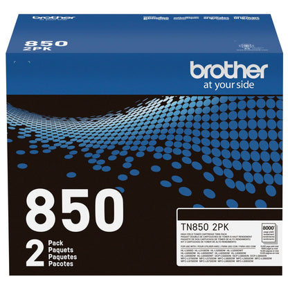 Brother TN-850 Toner Cartridge Black 2 Pack in Retail Packaging