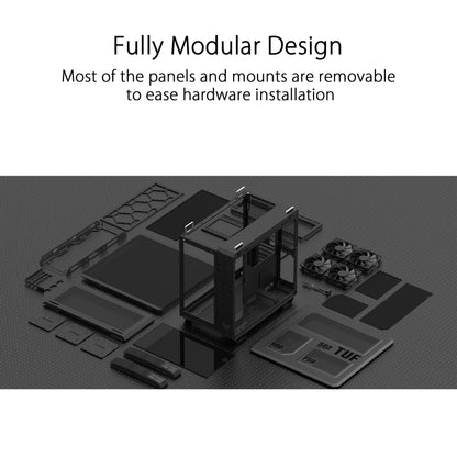 ASUS TUF Gaming GT502 Black ATX Mid-Tower Computer Case with Front Panel RGB