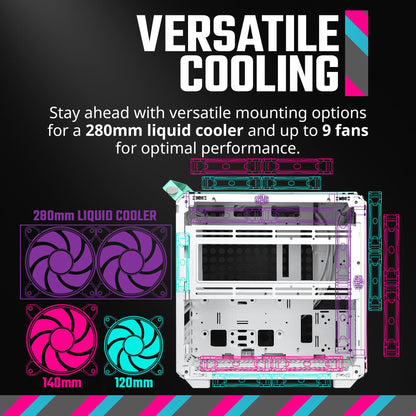 Cooler Master QUBE 500 Flatpack Macaron Small High Airflow Mid-Tower ATX