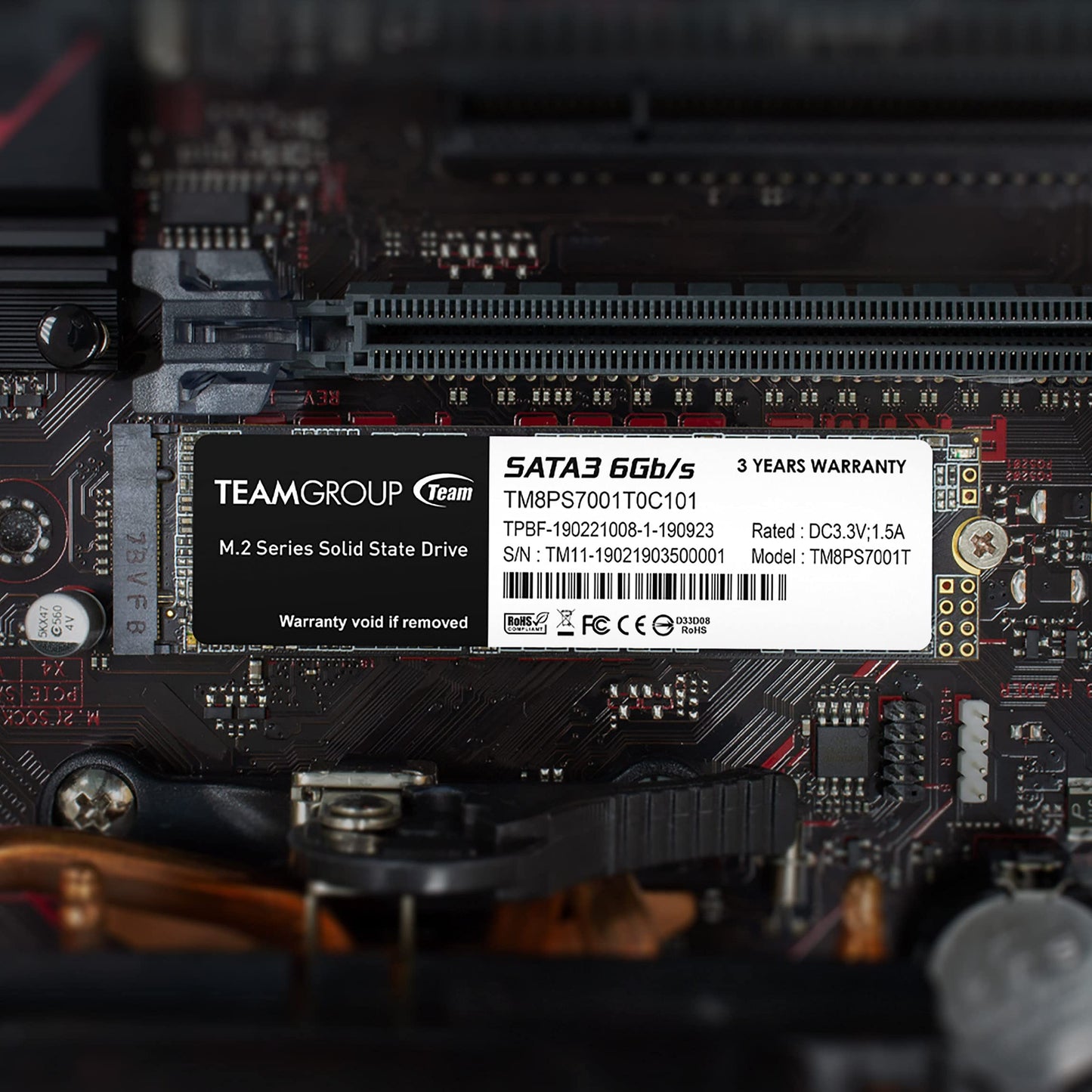 TEAMGROUP MS30 256GB with SLC Cache 3D NAND TLC M.2 2280 SATA III 6Gb/s Internal