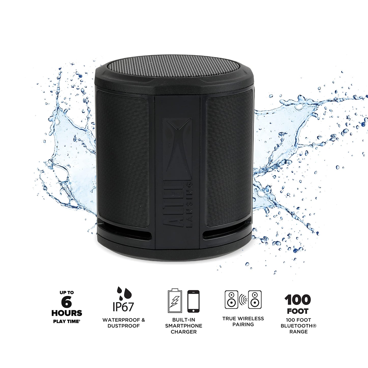 Altec Lansing HydraMicro - Waterproof Bluetooth Speaker, Lightweight & Portable