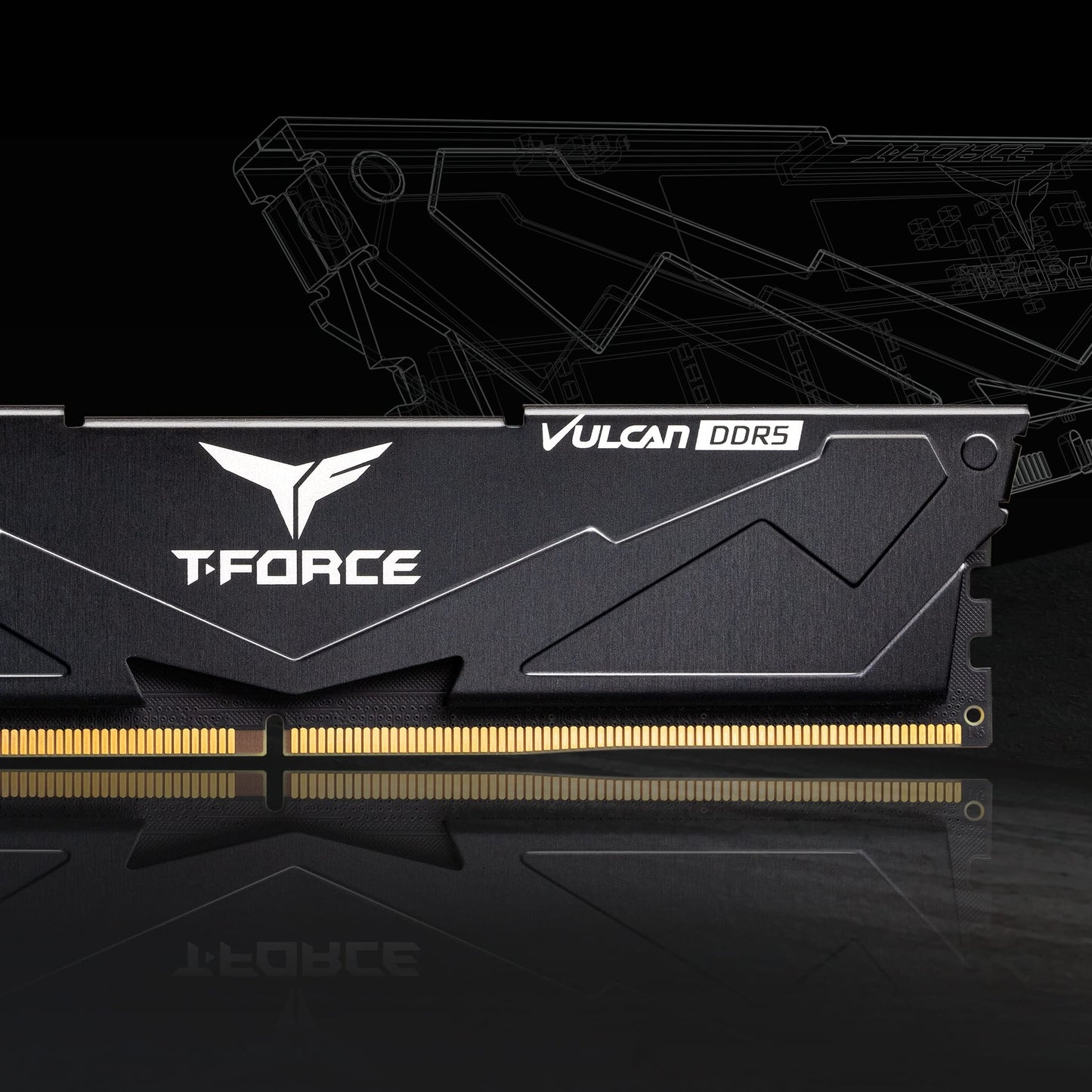 Team T-Force Vulcan 32GB (2 x 16GB) 288-Pin PC RAM DDR5 6400 (PC5 51200) Desktop