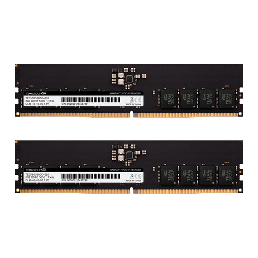 Team Elite 16GB (2 x 8GB) 288-Pin PC RAM DDR5 5600 (PC5 44800) Desktop Memory