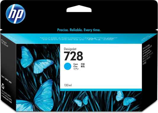 HP 728 High Yield Ink Cartridge - Cyan