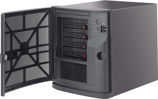 Supermicro SuperChassis CSE-721TQ-350B2 Mini ITX Mini Tower, 4 x 3.5" Hotswap