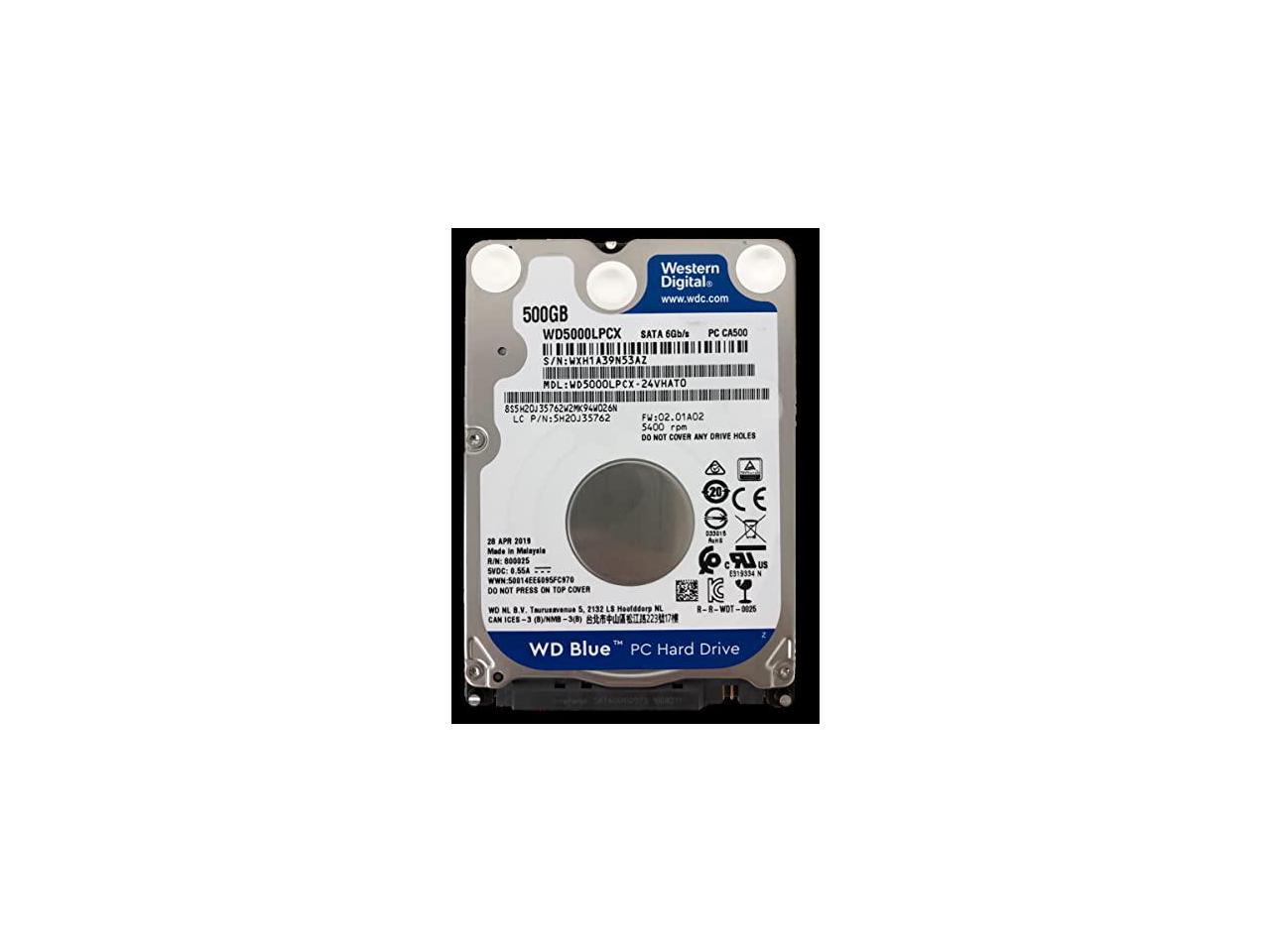 WD Blue WD5000LPZX 500 GB Hard Drive - 2.5" Internal - SATA (SATA/600