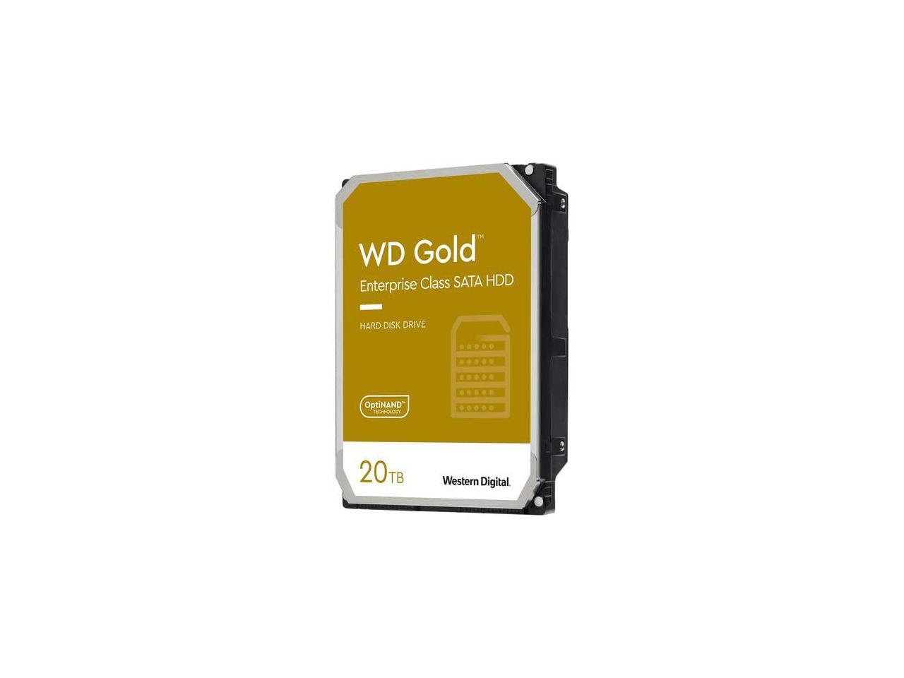 WD Gold WD202KRYZ 20TB 7200 RPM 512MB Cache SATA 6.0Gb/s 3.5" Hard Drive