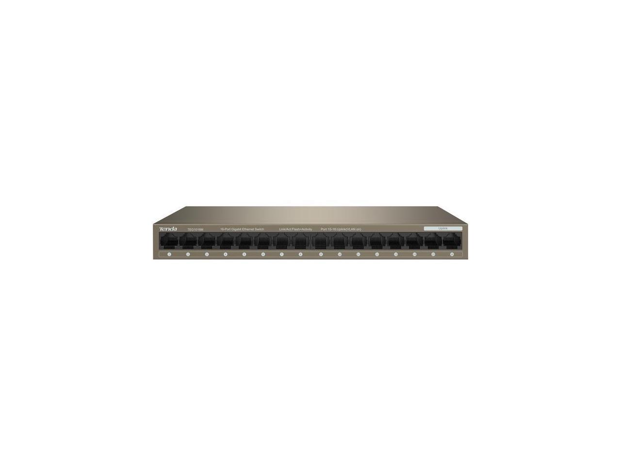 Tenda TEG1016M 16-Port Gigabit Ethernet Switch - 16 Ports - Gigabit Ethernet -