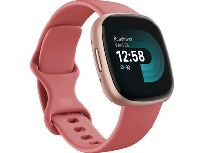 Fitbit Versa 4 Fitness Smartwatch, Pink Sand / Copper Rose Aluminum | FB523RGRW-US