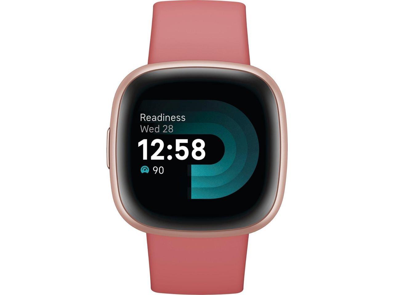 Fitbit Versa 4 Fitness Smartwatch, Pink Sand / Copper Rose Aluminum | FB523RGRW-US