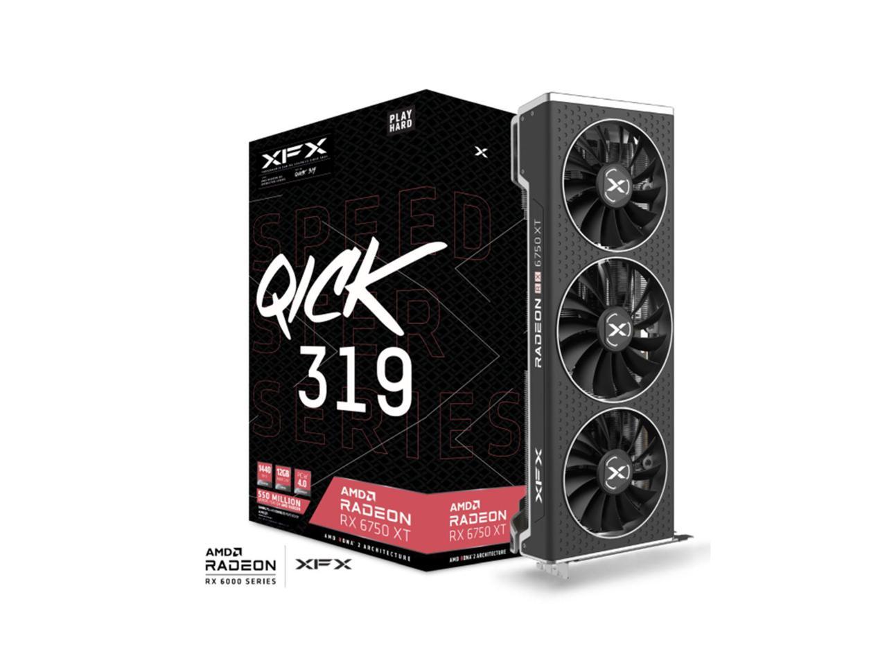 XFX SPEEDSTER QICK319 RADEON RX 6750XT CORE Gaming Graphics Card with 12GB GDDR6