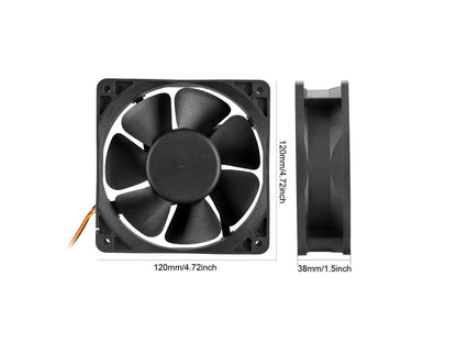 120mm 12V Seal IP65 Waterproof Fan High Speed 12V DC 120mm 3 Pin Ventilation