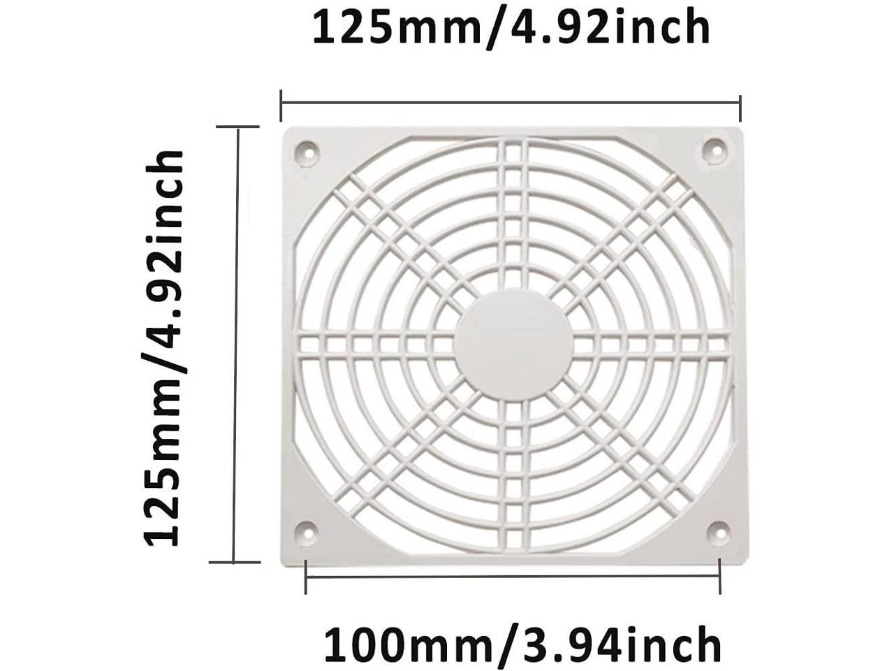 120mm Computer Cooling Fan Dust Filter Grill 4.92inch PVC Mesh Filter Guard 3 in