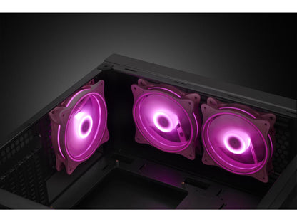 120mm Computer PC Cooling Fan Pink LED Case Cooler Fan Quiet 12V Computer PC Fan